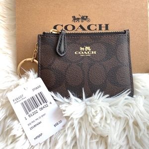 COACH Mini Skinny Id Case In Signature Canvas